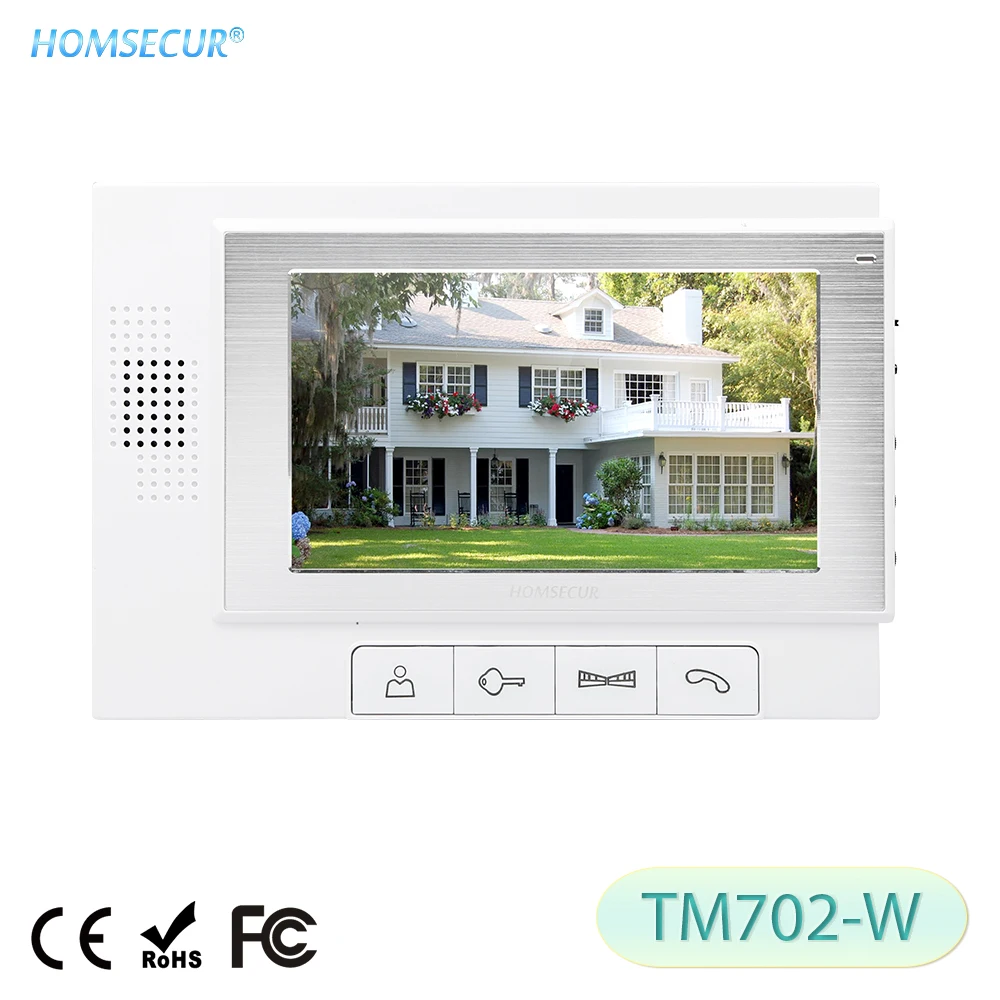 HOMSECUR TM702 W 7 дюймовый внутренний монитор 800 × 480 для HDW проводной