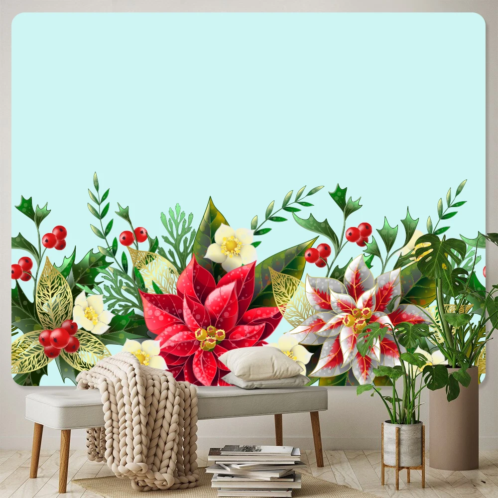 Красивые растения цветы искусственная психоделическая сцена богемная стена