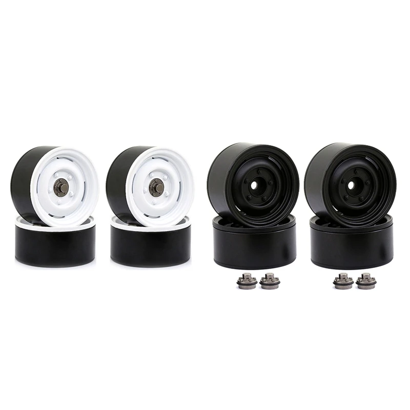 

4Pcs Metal 1.9 Beadlock Wheel Rim Hub for 1/10 RC Crawler Car Axial SCX10 90046 Traxxas TRX4 RC4WD D90 Redcat