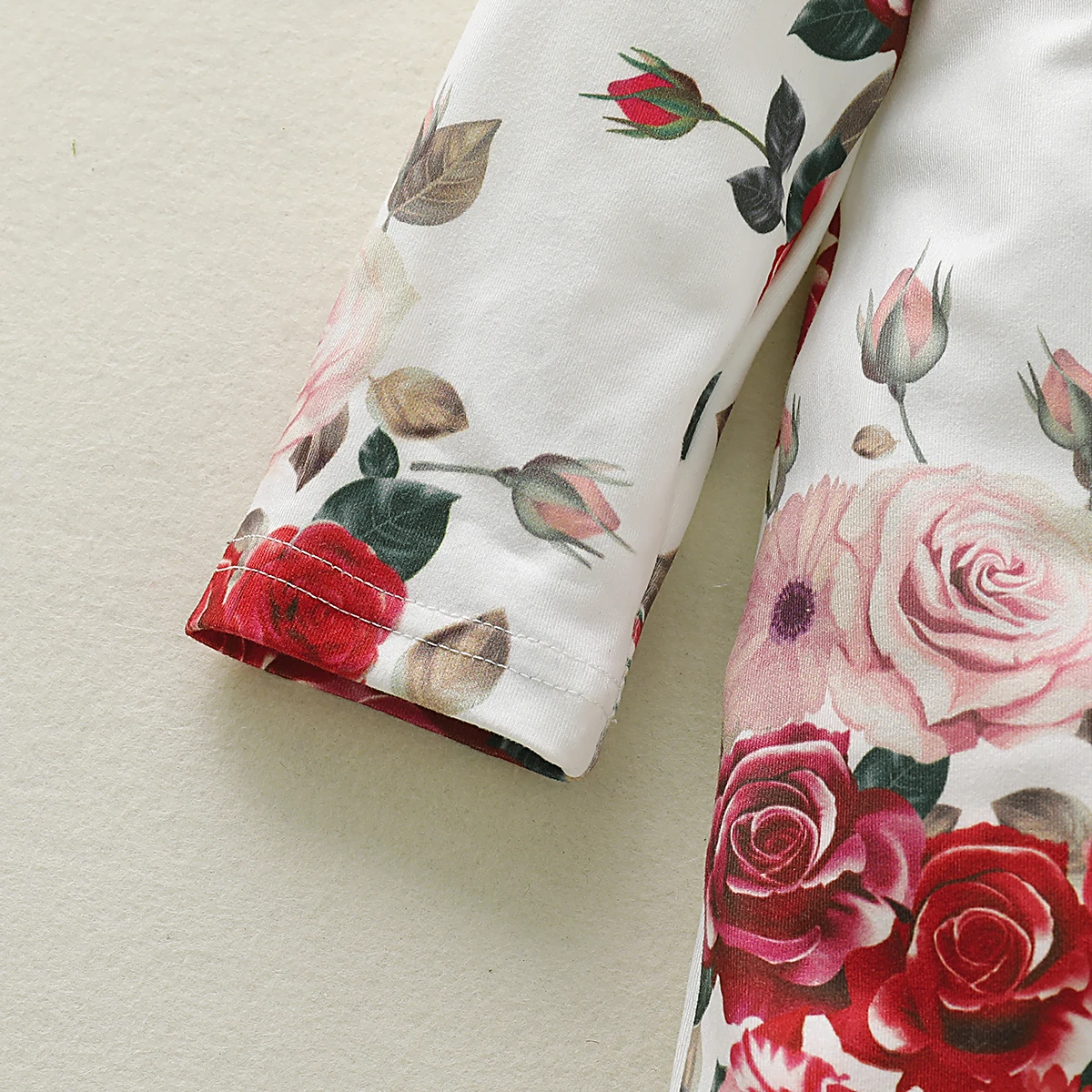 Комбинезон с цветочным рисунком для новорожденных девочек комбинезон длинными