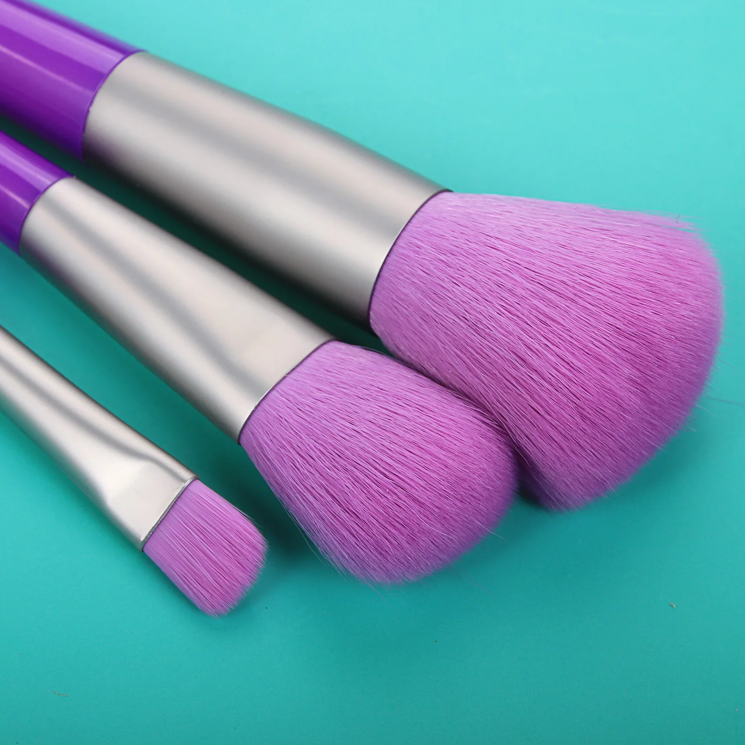 Новинка 7 шт. макияж для начинающих Кисти набор кистей фиолетовая резиновая ручка