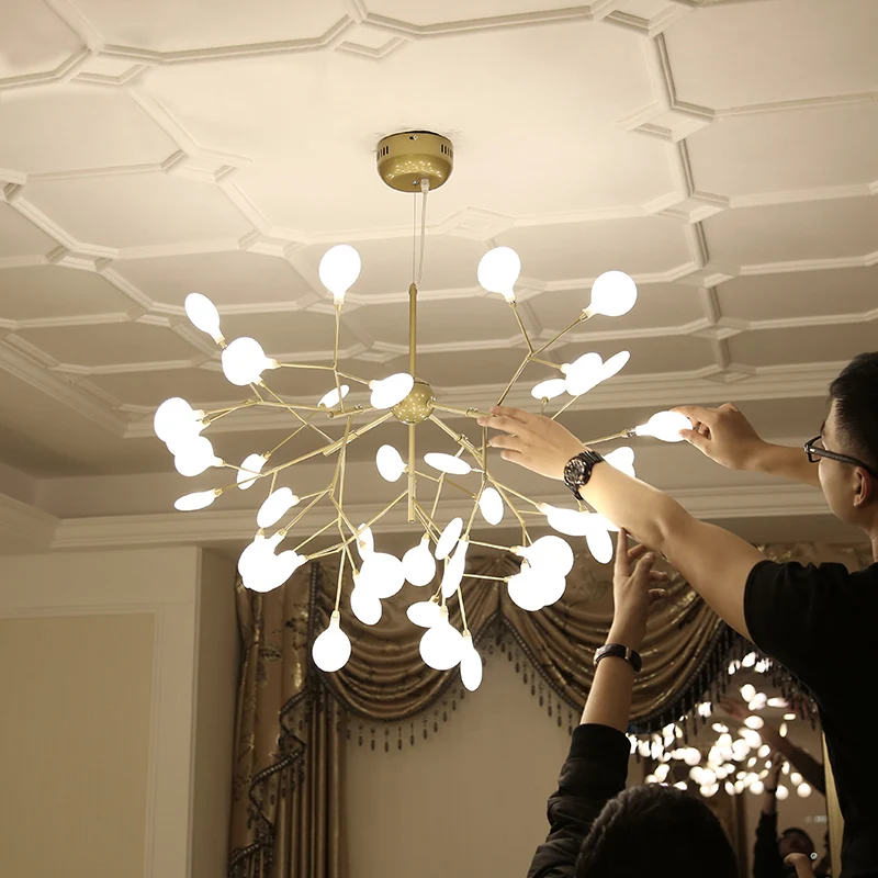 Современная светодиодная люстра в виде ветвей дерева декоративное освещение для