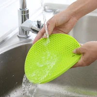 1814cm round heat resistant silicone mat drink cup coasters non slip pot holder table placemat kitchen accessories onderzetters