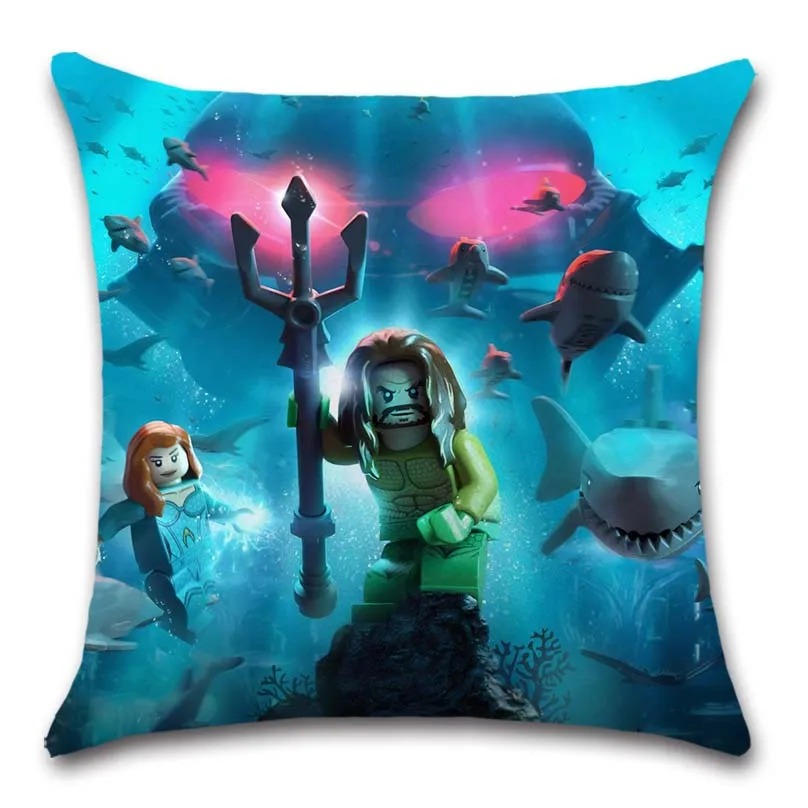 Белый чехол для подушки с изображением Бэтмена и друзей Супермена украшение на