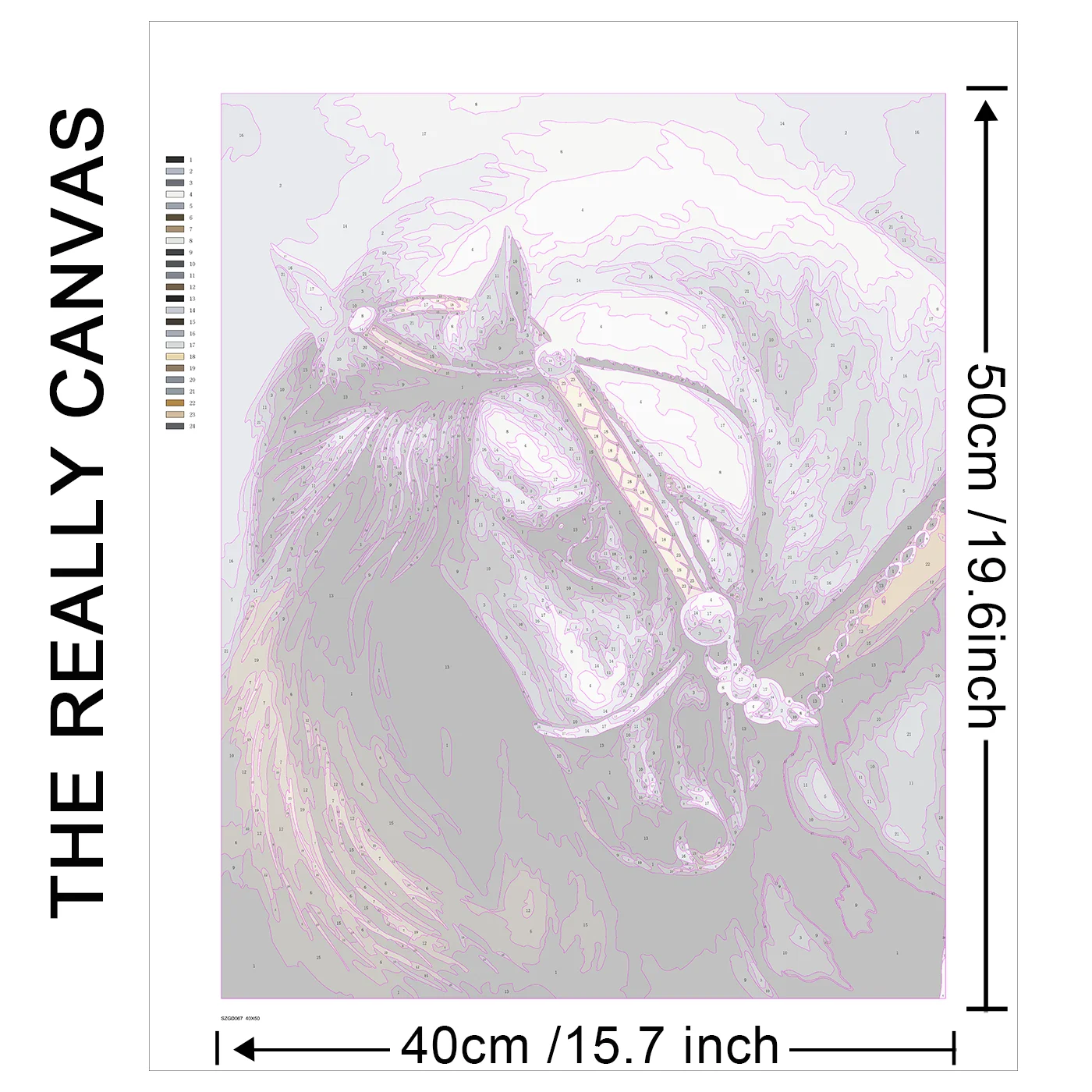 AZQSD DIY живопись по номерам животные лошадь Акриловая картина Unframe современная