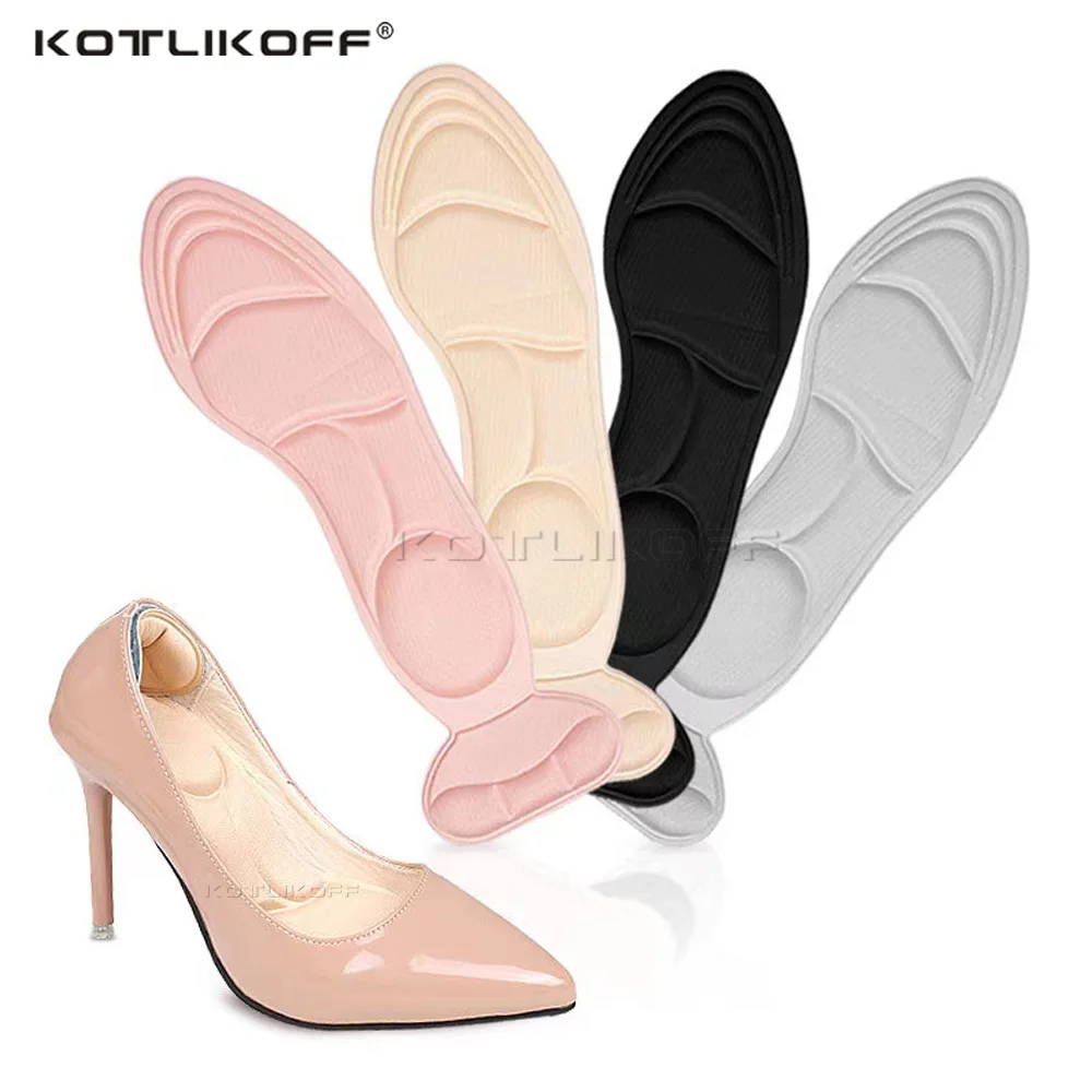 

KOTLIKOFF 1Pairs Women's Insole Pad Inserts Heel Post Back Breathable Anti-Slip For High Heel Massage Shoes Insoles Accessories