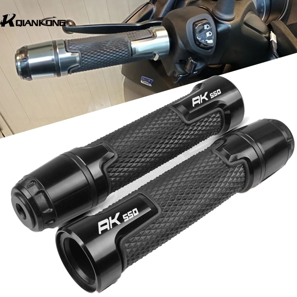 

AK550 LOGO Motorcycle scooter knobs Anti-Skid Handle ends Grips Bar Hand Handlebar For KYMCO AK550 AK 550 2016 2017 2018 2019