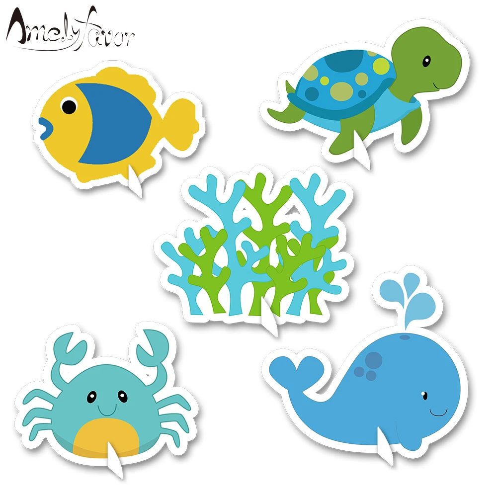 Под морем животные стол центральный предмет морские украшение украшения для дня