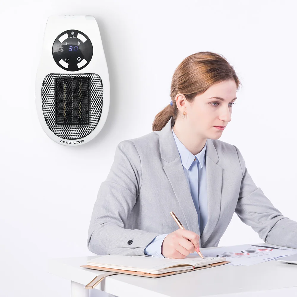 

220V 500W Portable Electric Mini Fan Heater Desktop Household Wall Handy Heating Stove Radiator Warmer Machine for Winter