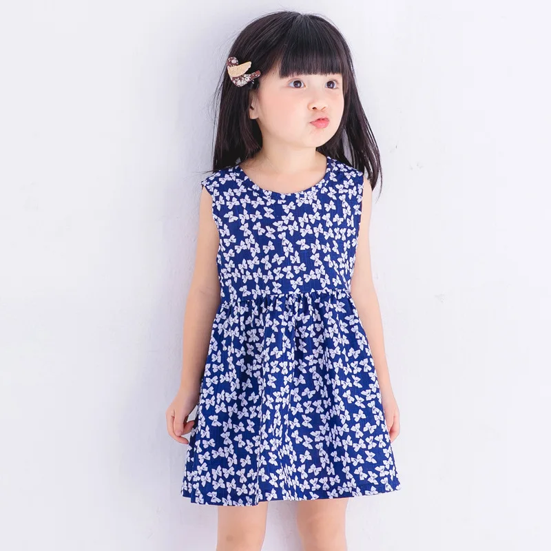 От 2 до 6 лет летнее платье принцессы для девочек хлопковые платья в горошек с