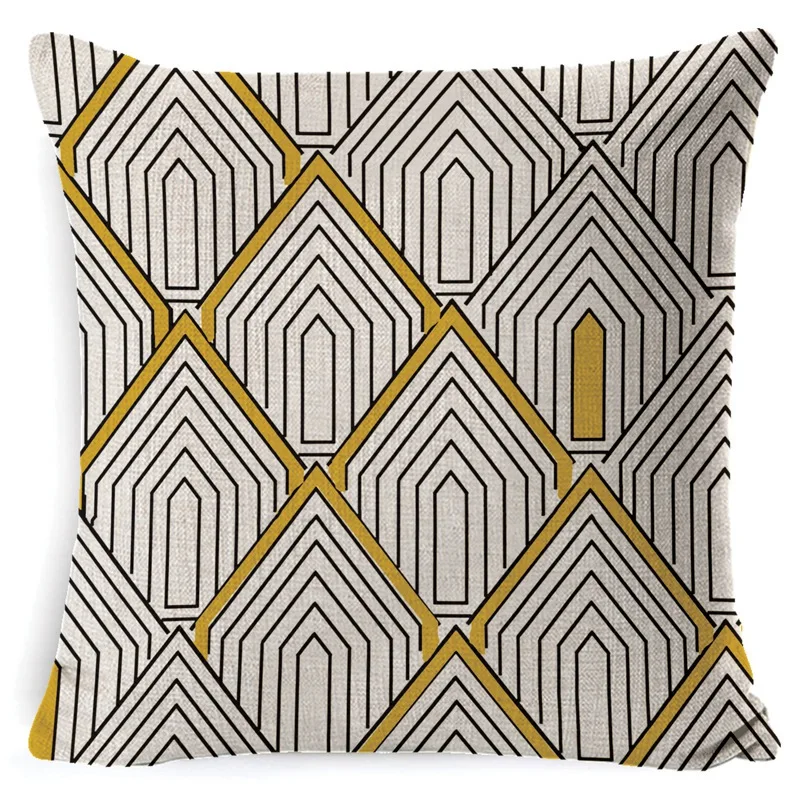 

45X45cm Striped Pillowcase Geometric Throw Cushion Pillow Cover Printing Cushion Pillow Case for Bedroom Office