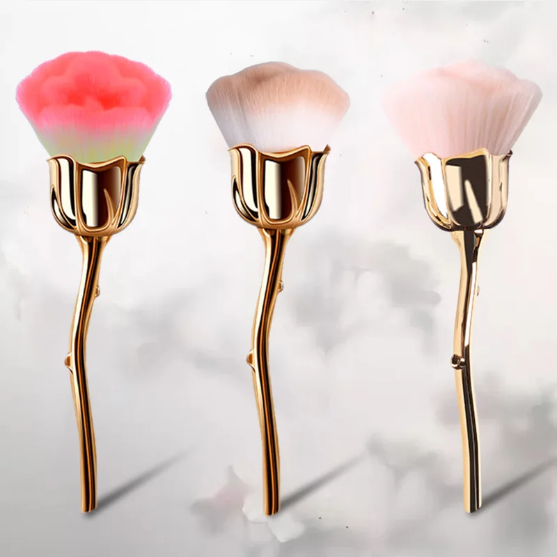 

New rose makeup brush soft hair a loose whitewash blush brush makeup tool