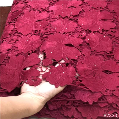 Tissu africain broderie coton нигерийский шнур кружевной ткани высокое качество Гипюр Вышивка Французская ткань кружево для вечернего платья - Цвет: As Picture