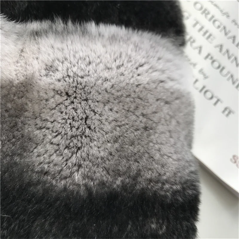 Plus size S-4XL chinchilla fur coats for women rex rabbit fur coat genuine real fur winter long coat women jacket enlarge