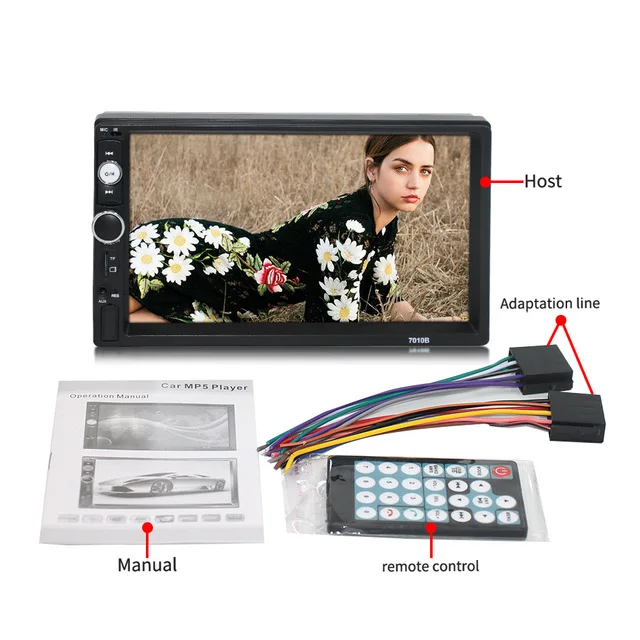 2din Автомагнитола HD " сенсорный экран стерео 2 Din Bluetooth FM ISO мощность SD USB Aux вход Mp5 плеер нет или с камерой