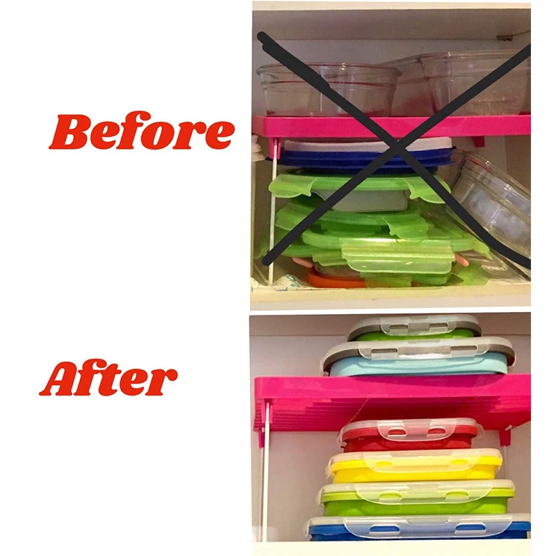 Складная Силиконовая Коробки для обедов Еда контейнер хранения фруктовый салат