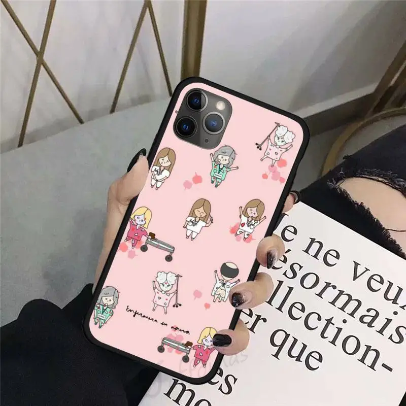 

Spain Cartoon Medicine Doctor Nurse Phone Case For iphone 8 11 12 Redmi note 8 9 s huawei p 30 pro lite plus cover shell funda