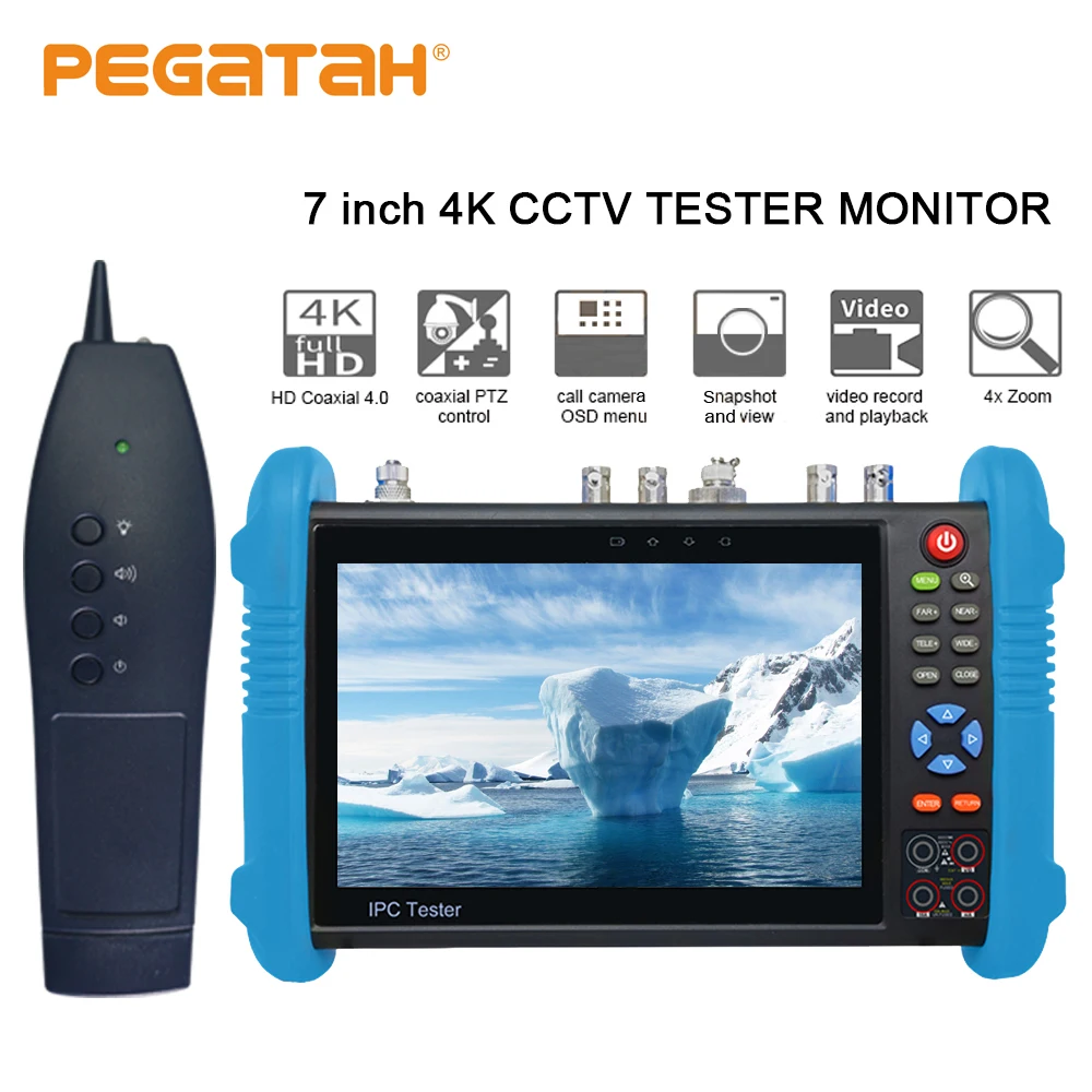 7 дюймов H.265 4K IP тестер SDI TVI CVI AHD CCTV камеры поддержка TDR измеритель оптической