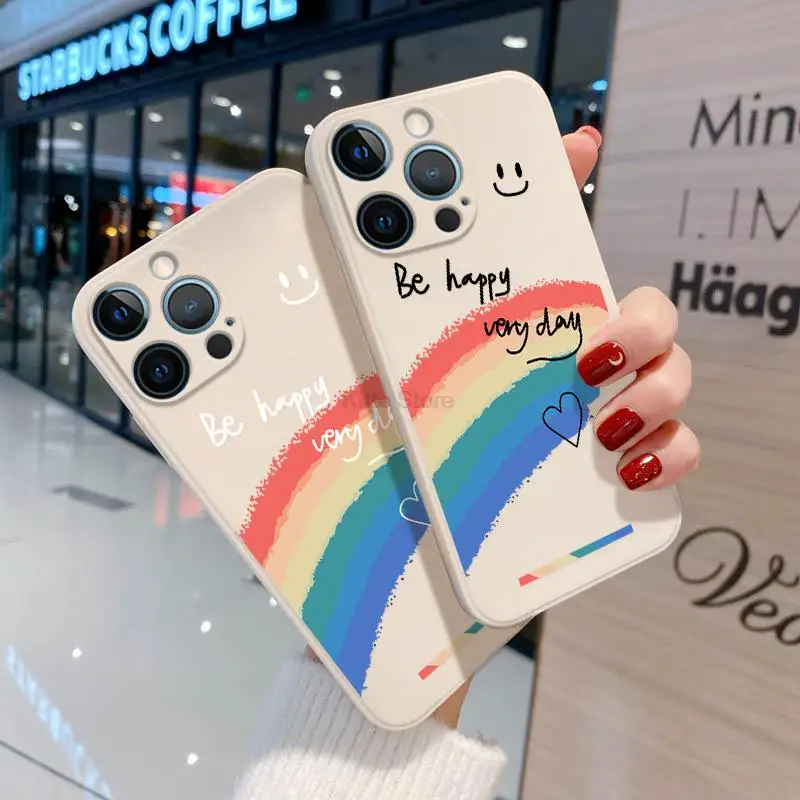

For iPhone 13 Pro Max Case Lens Protective Fundas iPhone 12 11 Pro Max XR X XS Soft Silicone Case 7 8 Plus SE2020 Smiley Cover