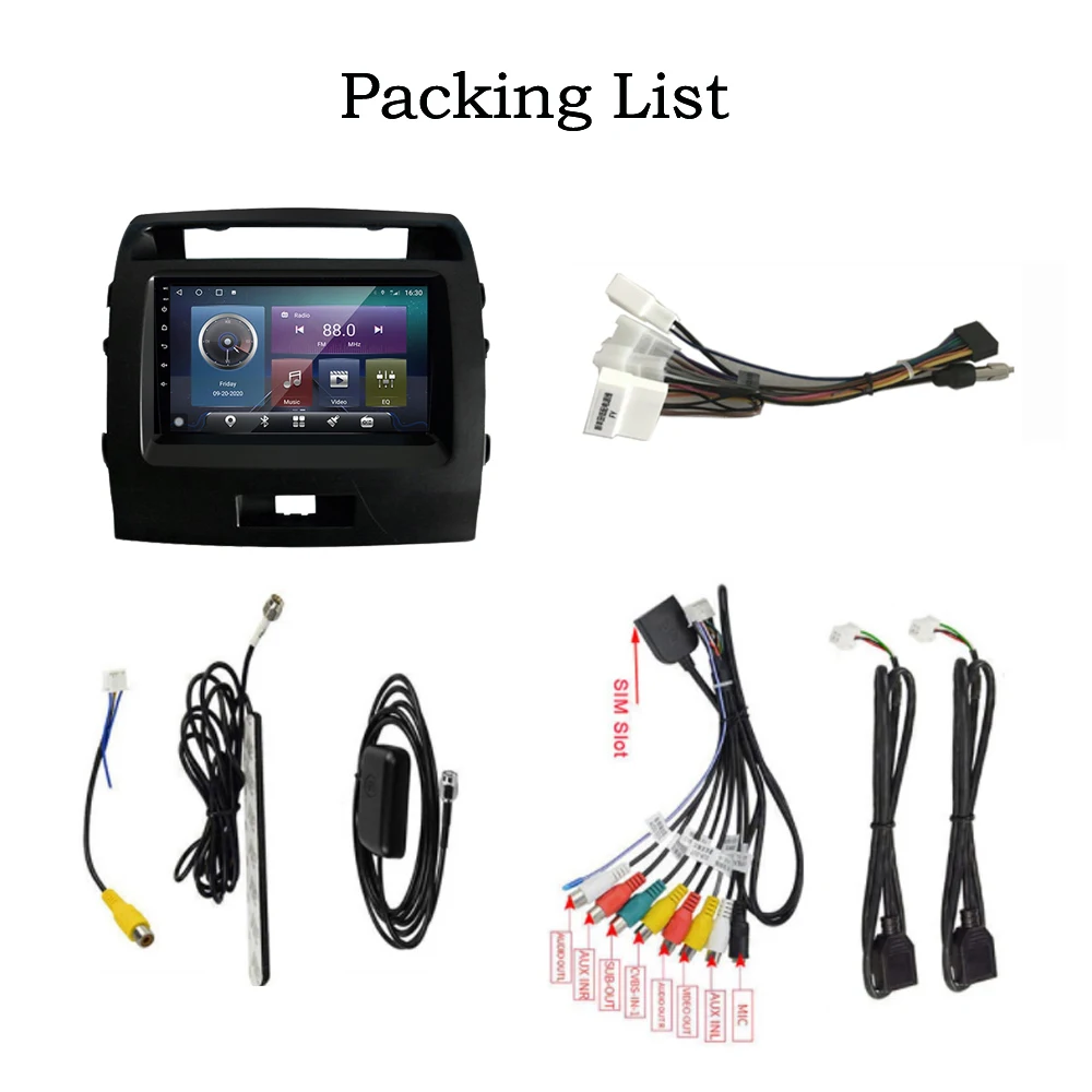 

QNavi WIFI 4G Car Radio Navigation GPS Tape Recorder Headunit For Toyota Land Cruiser 11 200 2008 - 2014 Android 10.0 6GB+128GB