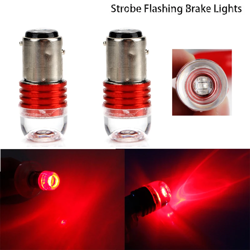 

2 шт. светодиодный стробоскосветильник Highbright 1157 BAY15D C0B-48SMD Автомобильный Стробоскоп сигнальная лампа стоп-сигнал автомобильные мигающие лам...
