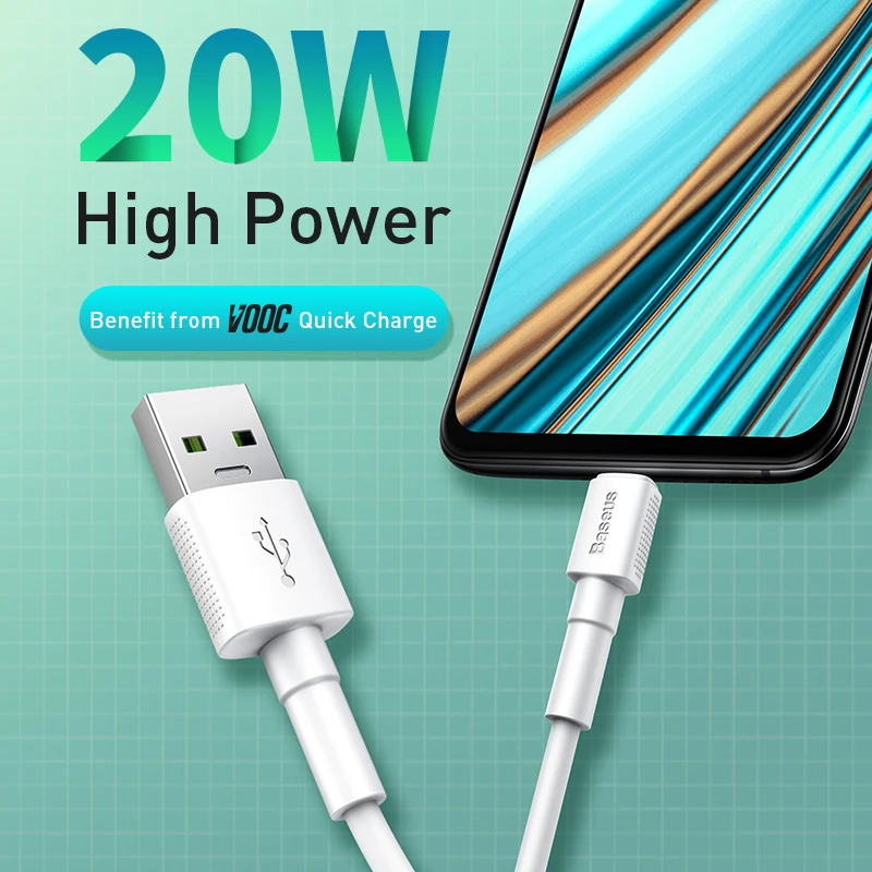 Baseus 20 Вт Micro USB кабель для Xiaomi Redmi Android 4A кабель передачи данных для быстрой зарядки для OPPO VIVO Кабель зарядного устройства микро-usb высокой мощности