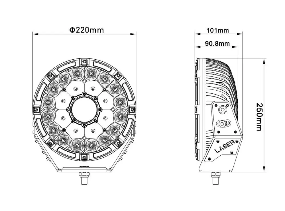 

2020 auto lighting system driving lux@2000m 9 inch laser led work for off road truck 4x4