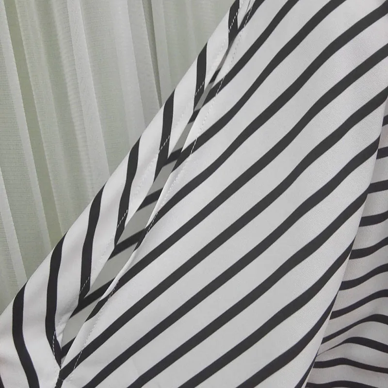 

Fashion Women Cold Off Shoulder Stripe Loose Tops Bat Short Sleeve O-neck Summer Casual Baggy Blouse Shirt
