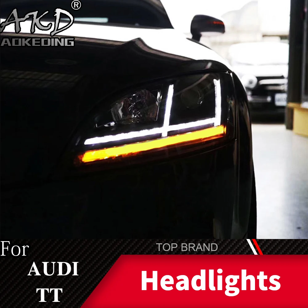 

For Car AUDI TT Head Lamp 2006-2012 Car Accessory Fog Lights Day Running Light DRL H7 LED Bi Xenon Bulb AUDI TT Headlights