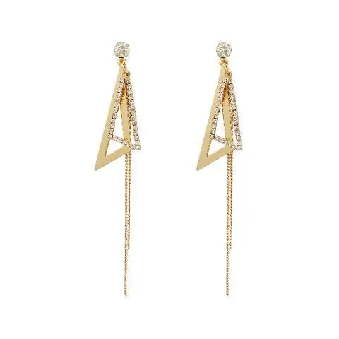 

Hypoallergenic geometric design flashing long earrings Korean temperament earrings earrings high-end earrin