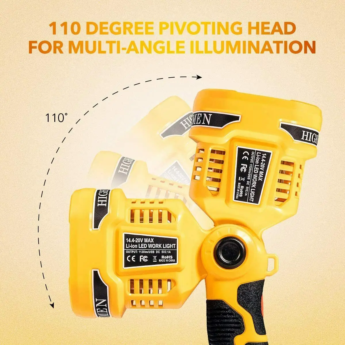 저렴한 LED 작업등, DeWalt 20V MAX XR DCB205 리튬 이온 배터리 1120LM 작업용 충전식 슈퍼 브라이트 Led 작업용 라이트