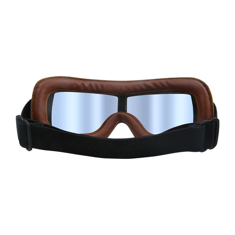 Винтажные очки кожаные для мотоциклистов складные круизера 4-цветные линзы