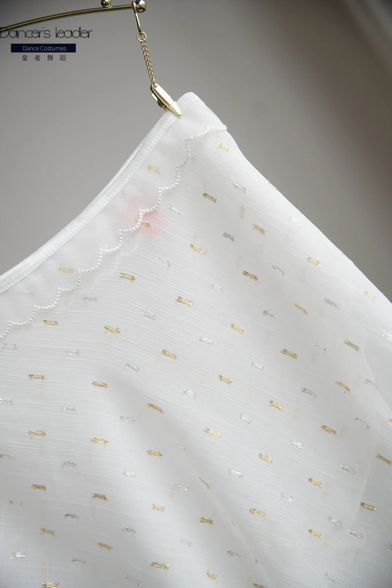 

Ballet dance practice skirt female gold and silver brushed polka dot chiffon lace-up skirt adult elegant ballet skirt