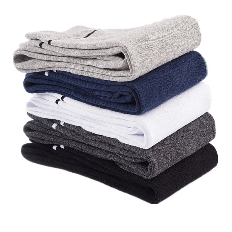 

1 Pair Calf Socks Knee Sock Horizontal Bar College Style Simple Striped Japanese Woman Socks Tube Socks Sweet Absorb Sweat Soft