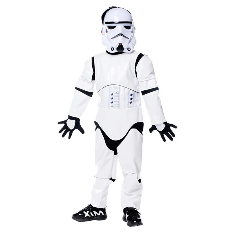 Звездные войны косплей Хэллоуин детская белая одежда для солдат Пробуждение
