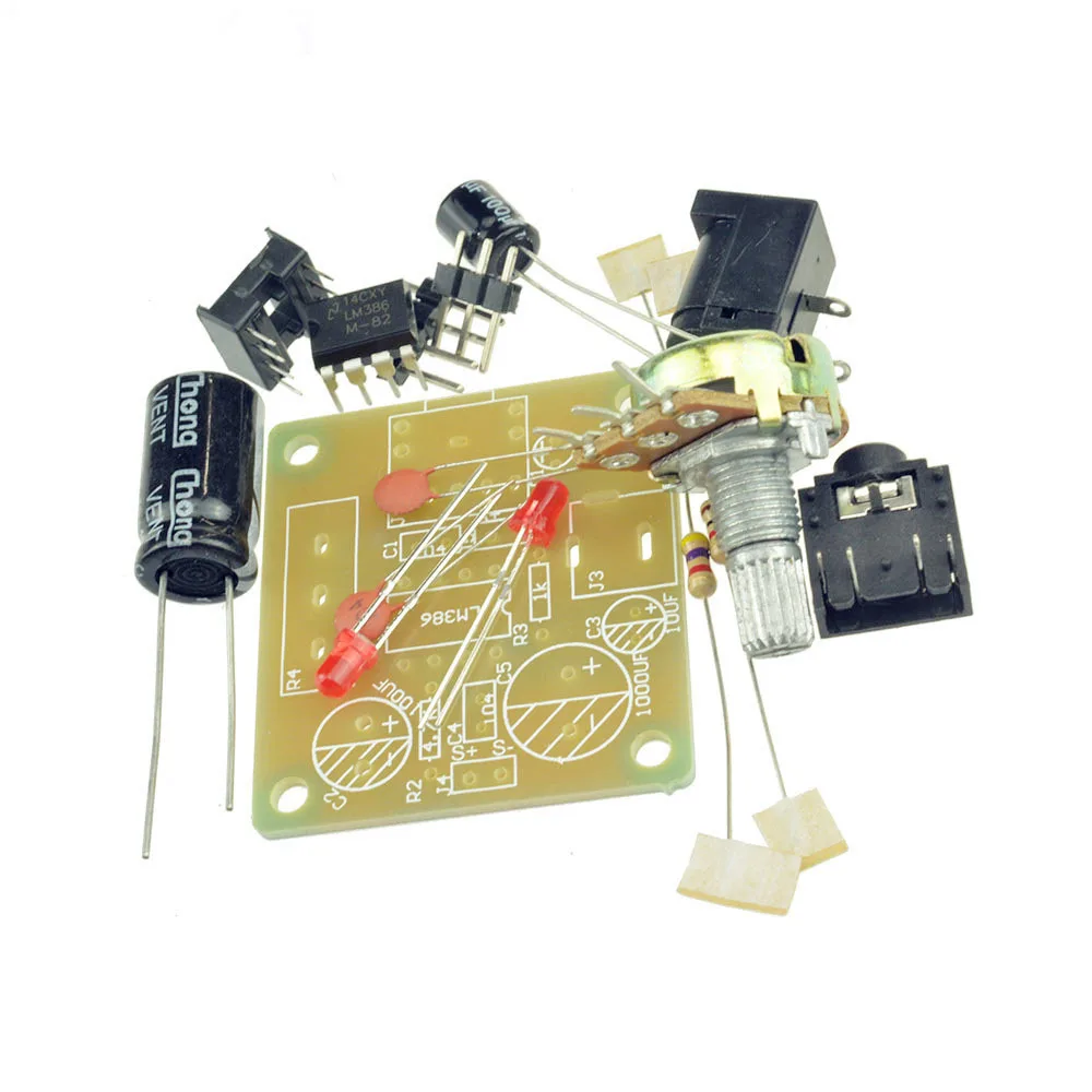 

LM386 MINI Amplifier Board DIY Kit 3V-12V Power Amplifier Suit Electronic Fun Kits Beyond TDA2030