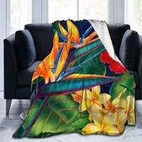 throw blanket personalized floral bird tropical paradise hawaii ultra soft micro fleece blanket novelty throw blanket