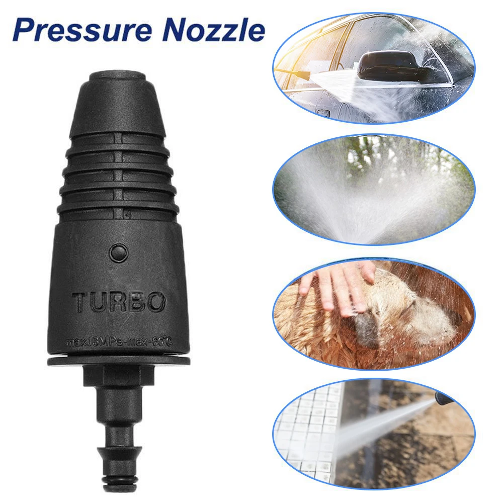 

Rotating Dirt Blaster Turbo Nozzle with Quick Release Plug Connector for High Pressure Washing for K1-K7 LAVOR VAX BS COMET
