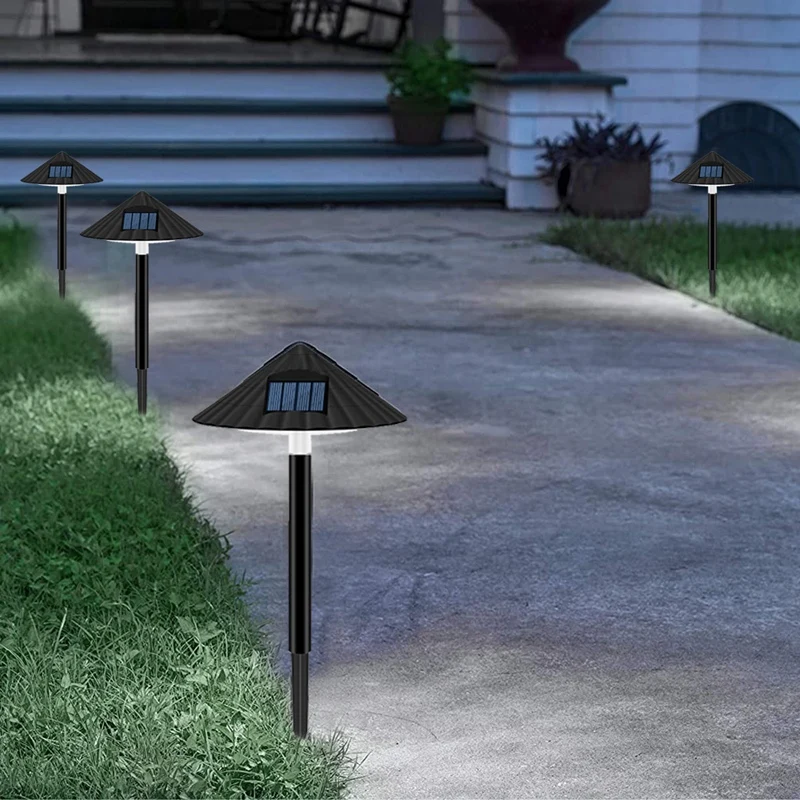 

6 Pack Solar LED Landscape Lighting,Outdoor Waterproof Garden Lights,Mushroom Shape Pathway Lights,Lawn Lamp