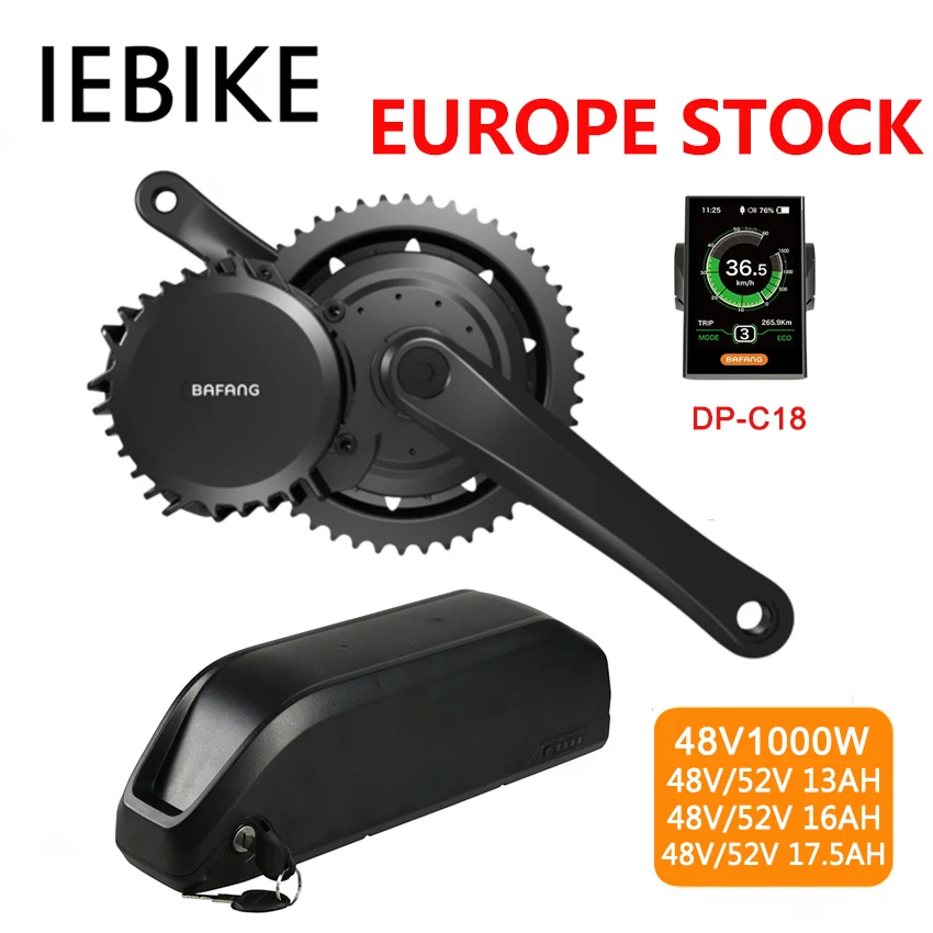 Bafang BBSHD 48V1000W Ebike комплект электродвигателя 8fun BBS03 Средний привод для