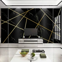 photo wallpaper modern minimalist jazz black geometric line marble mural living room tv sofa self adhesive waterproof 3d sticker