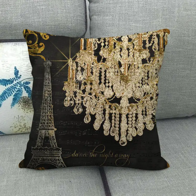 45 см * темный дизайн с открытой спиной льняные/Хлопковые наволочки для диванных