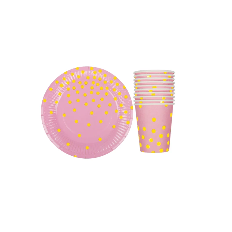 20 шт./компл. цветные бумажные стаканы в полоску и тарелки украшение на свадьбу