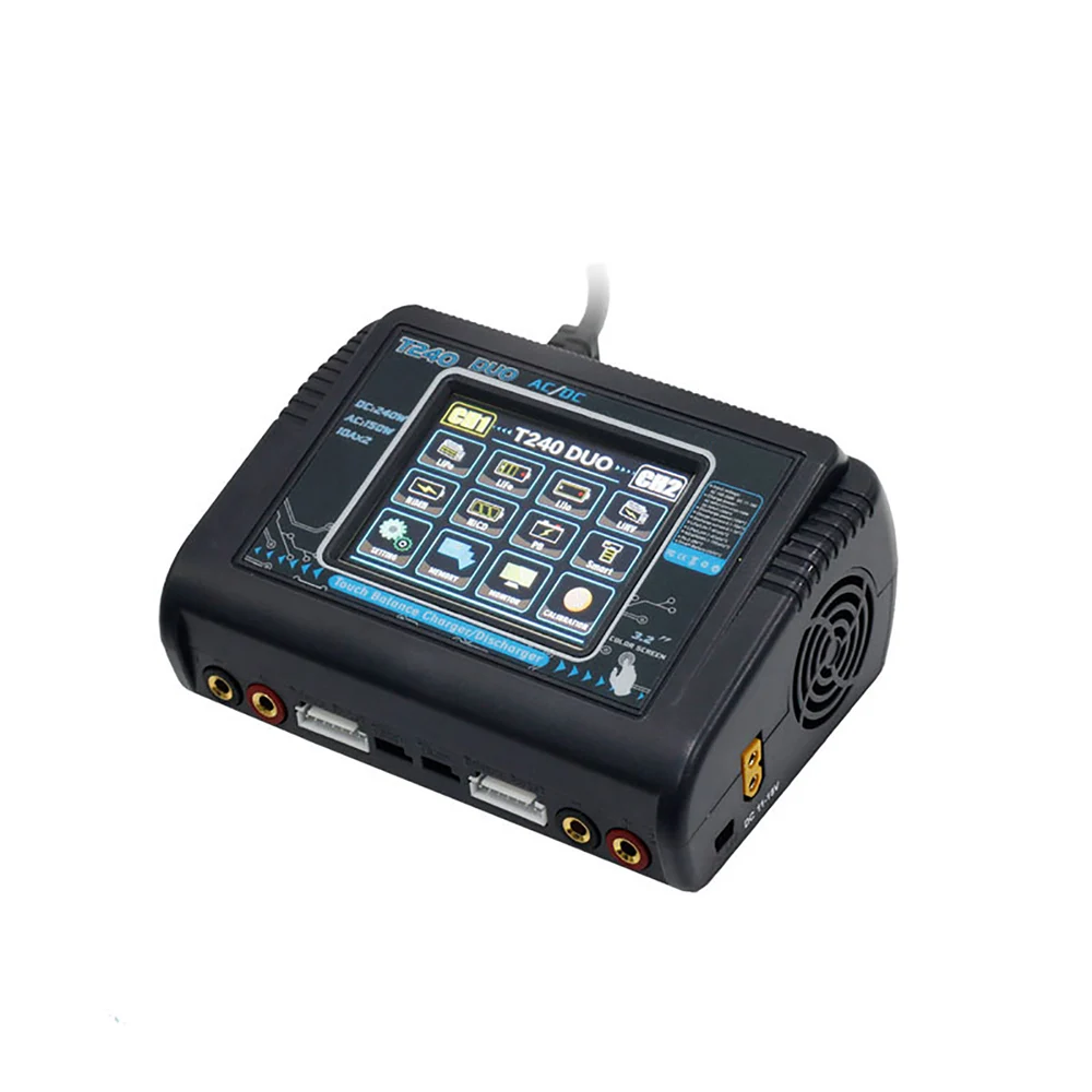 

Two-channel Lipo Balance Charger AC 150W DC 240W Lithium Battery Charger for RC Aircraft Model Toys
