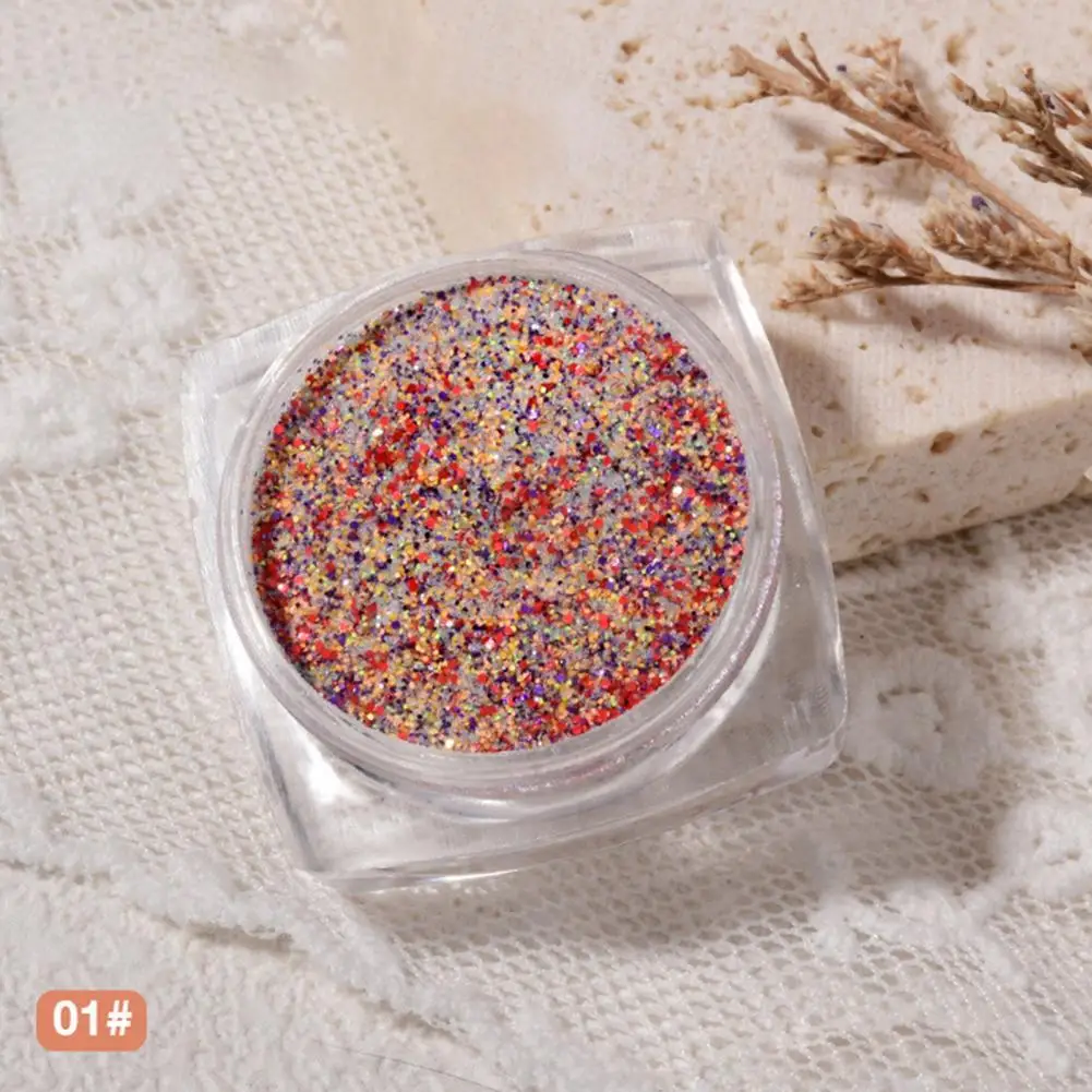 

5g Easily Applying Mini Non-Floating Powder Pigment Shiny Color Dipping Dust Sequins Nail Solid Powder for Salon