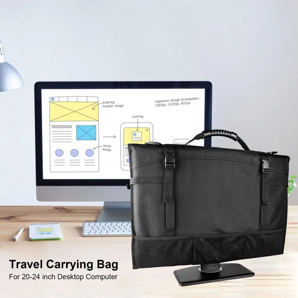 Waterproof Computer Travel Carrying Bag With Multiple Pockets Portable Protective Dust Cover Case For Computer Accessories