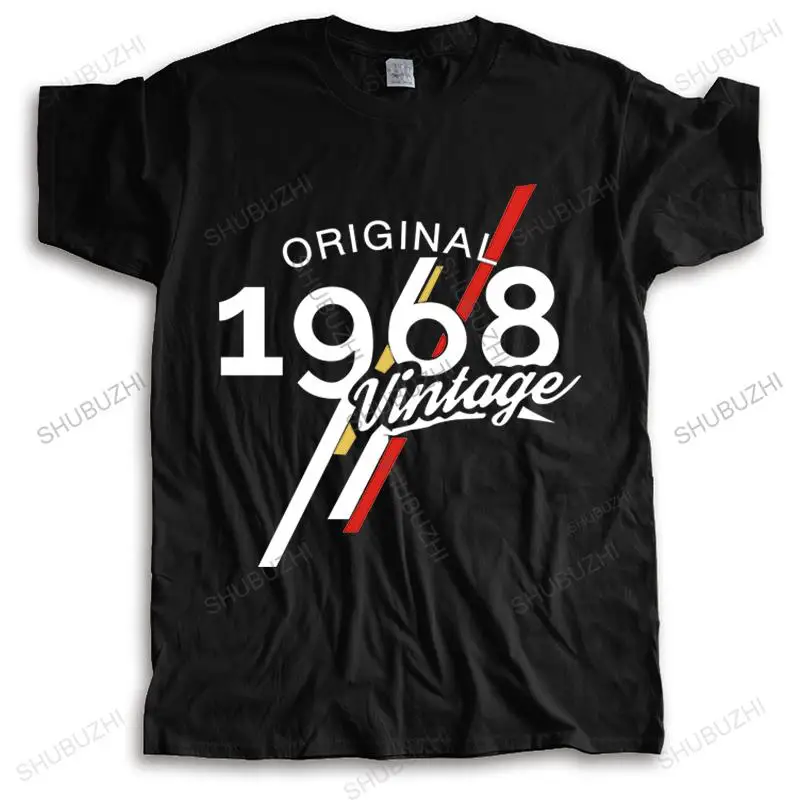 

Мужская хлопковая футболка shubuzhi, оригинальная Винтажная футболка с круглым вырезом и короткими рукавами в стиле унисекс, лето 1968