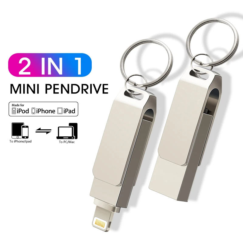 

Металлический USB флеш-накопитель для iPhone, 128 ГБ/256 ГБ, 64 ГБ/32 ГБ, USB-накопитель для устройств ios