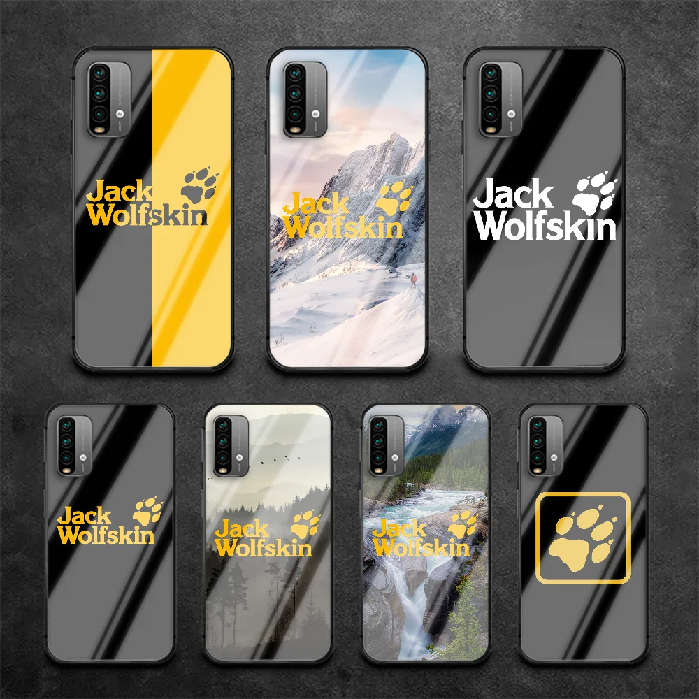 

Jack Sports Brand Wolf Phone Tempered Glass Case Cover For Xiaomi Redmi Note 7 8 9 A S T K30 Pro Ultra Hot Silicone Pretty Black