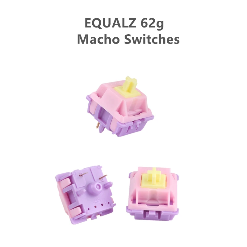 

5 Pin Macho Switches Mechanical Keyboard Linear 62g EQUALZ POM Gold Plated Spring Factory Lubed DIY Mechanical Keyboard